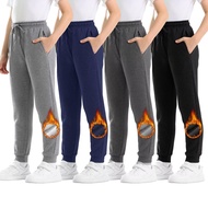 4 Pcs Boys Sweatpants Soft Fleece Lined Youth Basic Athletic Jogger Pants with Pockets Trousers for 
