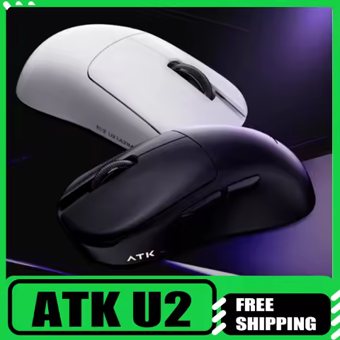Atk U2 Ultra Pro Plus Wireless Bluetooth Mouse 8k Mice Competitive Firmware Max E-Sports Tri-Mode Li