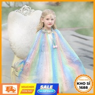 Elsa gown for girls, princess gown, baby veil, Elsa E princess costume