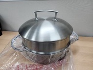 ZWILLING J.A.HANCKELS 德國孖人牌 TWIN® Select 德国制18/10不鏽鋼雙耳煎炒鍋連蒸屜