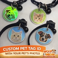 Custom Photo Pet Tag Personalized Dog & Cat ID Tag | Pet Name Tag with Picture