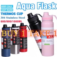 WE 600/1000ml Aqua Flask Tumbler Stainless Steel Sport Water bottle Thermos Flask Tumbler Double Wal