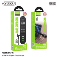 OUKU Q24T (6C3U) 65W Multi-port Fast Charger With Tis.3USB-A/6USB-C Cable Length 1.5 Meters