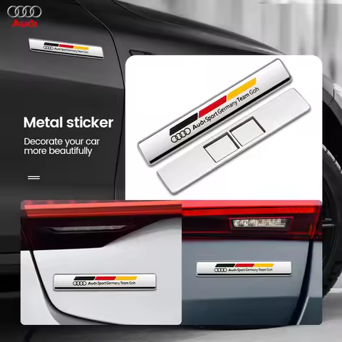 Car Styling 3D Alloy Metal Emblem Badge Sticker For AUDI Sline quattro RS A1 A3 A4 A5 A7 A8 Q3 Q5 Q7