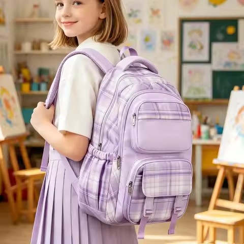 Elementary School Girl Bookbag Teenage Girl Backpack, 24L School Backpacks for Girls 9-16 Years, Cas