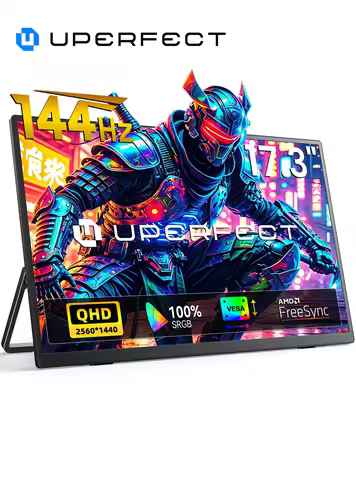 UPERFECT K7 17.3' 2K 144Hz Portable Gaming Monitor 100% SRGB FreeSync HDR Laptop Display W/VESA IPS 