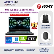 MSI Cyborg 15 Black Edition A13VE-2476 15.6" FHD Gaming Laptop ( i7-13620H, 16GB, 512GB SSD, RTX 405