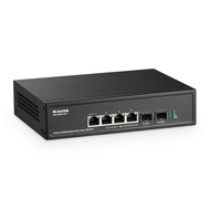 MokerLink 4 Port 2.5G PoE Switch with 2 Port 10G SFP+ Slot, 4 x 2.5G Base-T Ports Compatible with 10