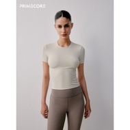 PRIMECORE 丨 P.C RIB Four Seasons Small Round Neck Threaded Slim-fit T-Shirt Women Summer TW15-FRS