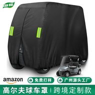 420D Golf Car Cover Outdoor Waterproof Sunshade 4 Seats Golf Car Cover Patrol Car Cover