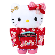 Sanrio - Hello Kitty 和服毛公仔擺件(平行進口)