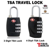 NINJA QUALITY ORIGINAL TSA 3 DIGIT PASSWORD LUGGAGE LOCK
