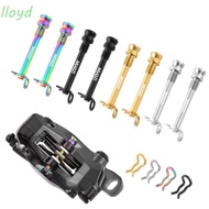 LLOYD Disc Brake Pad Bolts, Titanium Pins Spring Clips Bicycle Disc Brakes Screws, with Fixing Clip 