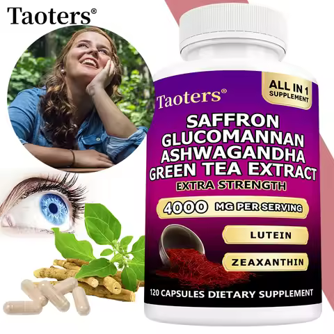 Saffron Supplements with Ashwagandha - Mood Balance, Stress Relief & Mental Clarity – Cortisol Suppo