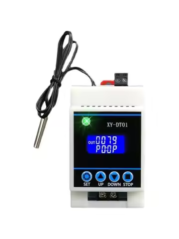 XY-DT01 Auto Constant Temperature Controller 12V 24V NTC 10K Probe Sensor DIN Rail Thermostat 30A Re
