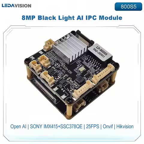 800S5 SONY IMX415+SSC378QE Open AI IP Camera Module 8MP 4K Dual-light 25FPS Human Detection PCB Boar