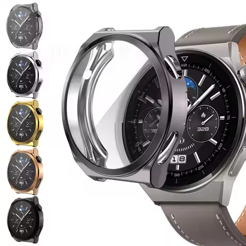 Plating Soft TPU Protective Cover For Huawei Watch GT 3 Pro 43mm 46mm Case Smartwatch Screen Protect