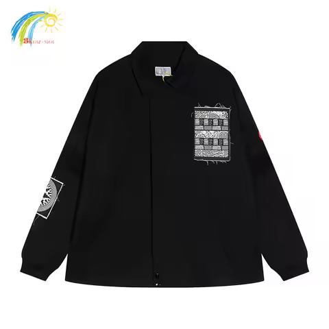 Classic Logo Embroidery Cav Empt Zipper Jackets Men Women 1:1 Oversized Vintage Patch Fringed Edge C