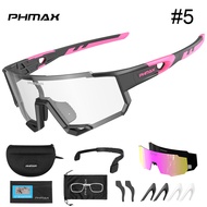 PHMAX Kính Đạp Xe Đổi Màu Kính Râm Thể Thao Ngoài Trời Đạp Xe Kính Nam Nữ Kính Đạp Xe Đường Trường L