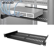 [AFXGUSD] 1U Rack Shelf Networking Tool 10" Depth 1U Rack for Network Cabinet Desktop