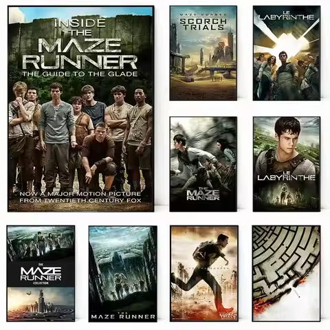 The Maze Runner Poster Suspense Science Fiction Adventure Action Movie Canvas Printing Poster Wall A