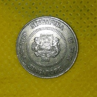 Uang Logam singapura 10cent thn 1988.