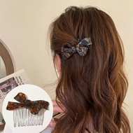 [S Trendy Match] Korean High-Quality Temperament Elegant J0516 Acetate Bow Hair Comb Bangs Clip Brok