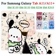 Untuk Samsung Galaxy Tab A11 8.7'' / A11+ 11'' 2025 5G WiFi Sarung Tablet Kulit PU Kartun Comel Taha