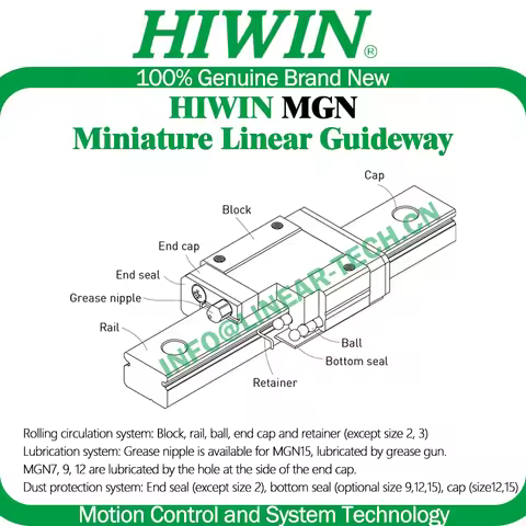 HIWIN MGN12 Voron Z0 Z1 Preload HIWIN MGN12H Linear Guideway Rail 200 300 350 400 450 500MM Block Ca