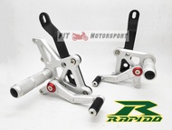 RAPIDO Racing Footrest Y15ZR Ysuku + Side Stand Bracket Sprocket Y15ZR Tapak Kaki Pijak Accessories 