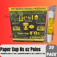 [ WHOLESALE ] 1 Carton of 8s Paper Cups 9 Oz Plain/s, 1000 Pcs Paper Cups Disposable