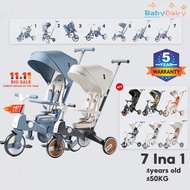 BabyDairy 7 In 1 Trike Tricycle Baby Bicycle Compact Folding Tricycle