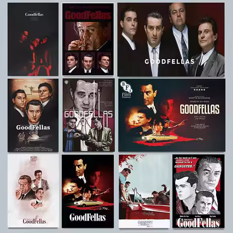 Goodfellas Classic Movie Gangsters Godfather Retro Film Poster Print Wall Art Pictures Canvas Painti