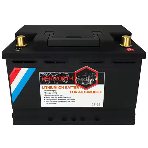 27-66 12V 40AH LiFePO4 Lithium Car Battery 1300CCA Starting Battery Deep Cycle Built-in 200A BMS for