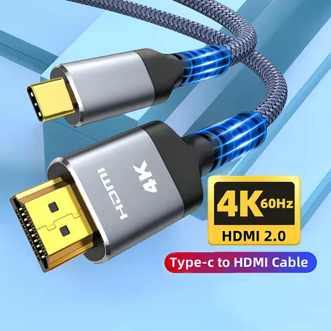 4K 60HZ Type C To HDMI Cable Type C Connector Mobile Phones Laptop Tablet HDMI For Display TV Switch