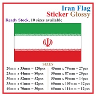 Iran Flag Sticker Rectangle Postcard / Stiker Pelekat Poskad Bendera Iran