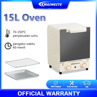 MAIMEITE 15L Oven Listrik Panggangan Elektrik Mini Low Watt Multifungsi Microwave Penghangat Makanan Daging Kue BBQ