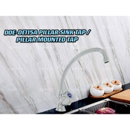 DOE PILLAR & WALL SINK TAP w/ ARROWLINE ABS HANDLE  - DE115A PILLAR SINK TAP &  DE116A WALL SINK TAP