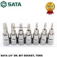 SATA 1/4" DR. BIT SOCKET, TORX / TORX BIT SOCKET / TORX BIT SOCKET / TORX SOCKET / STAR SOCKET / SAT