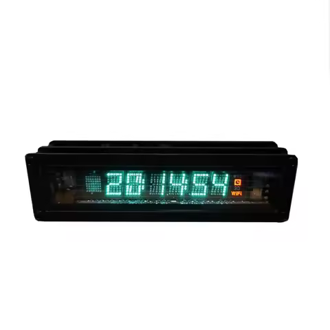 Cyberpunk VFD Glow Fluorescent Clock Wifi Network ClockDesktop Decoration Accessories USB 5V