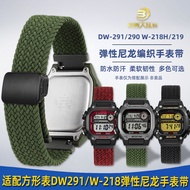 Suitable for Casio DW-291H/DW-290 W-218H/W-219H Woven Nylon Canvas Watch Strap