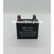 CBB61 500Vac 4 Pin Fan Motor Capacitor Condenser Pin Type 3.5uF
