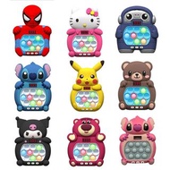 New Kuromi Quick Push Game Pop up Fidget Bubble Electronic Pop it Pro Game Light Stress Relief Toy A