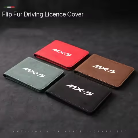 Car Driver License Cover Suede Car Driving Documents Case Credit Card Holder for Mazda 3 Atenza Axel