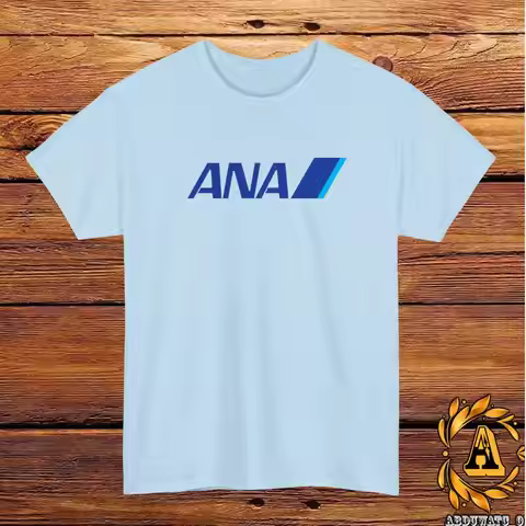 All Nippon Airways ANA Logo T Shirt Black Grey White Navy Red Light Blue S 5XL