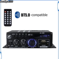 BOU AK380 Digital Amplifier V5.0 HiFi FM Audio Amplifier For Karaoke Home Theater Sound System Subwoofer Speaker