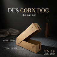 CORN DOG BOX 18x5.5x5 cm CAKE BOX/ SNACK BOX (MIN 50 PCS)