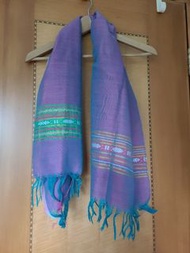 泰國機織圍巾 藍紫漸變色