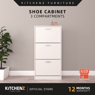KitchenZ Shoe Cabinet 3 Compartment With Door 3001