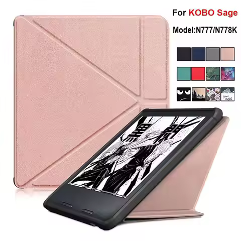 Multi-folding Stand 8 inch e-Reader Case Shockproof Soft N778K Protective Shell Wear Resistant for R